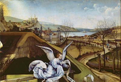 Nativity, detail of the landscape, c.1425 (detail) by Master of Flémalle